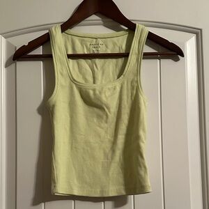 American Eagle Outfitters Light Yellow Tank Top